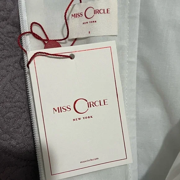 MISS CIRCLE PALOMA BLUE PRINT LINEN CORSET DRAPING TOP MIDI DRESS - Picture 4 of 4